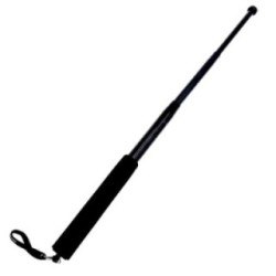 Teleszkópos fém bot, 4 szegmens, 64 cm, szivacs markolat, teljesen fekete