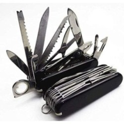 Briceag Multifunctional, 17 in 1, 90 x 30 mm, Otel Inoxidabil , Negru