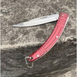 Briceag cu Deschidere Manuala, Lama Din Otel, Model De Buzunar, 16.5 Cm, Rosu
