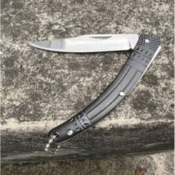 Briceag cu Deschidere Manuala, Lama Din Otel, Model De Buzunar, 16.5 Cm, Negru