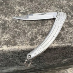 Briceag cu Deschidere Manuala, Lama Din Otel, Model De Buzunar, 16.5 Cm, Argintie