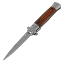 Karcsú Stiletto Modell Zsebkés, Tőr Típusú, Övcsipeszzel, Barna, 23 cm