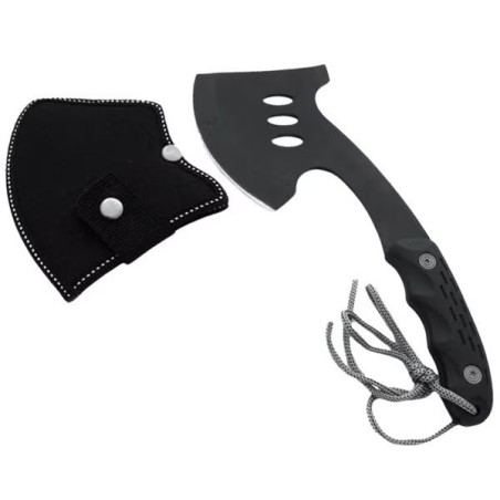 Topor Maner Anti Alunecare Cu Snur, Din otel, 25 cm, Cu Husa, negru