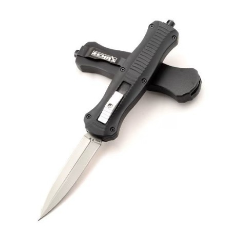 Cutit cu Deschidere Automata pe Buton, Spart Geam, Maner Antialunecare, Prindere Curea, Husa, Cutie, Lama Otel, 23 cm