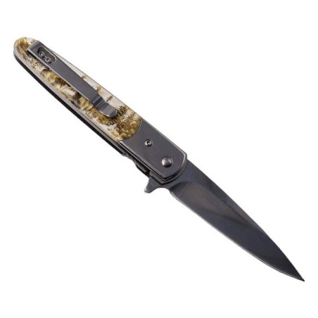 Briceag Deschidere Manuala din Otel, Sistem Prindere Curea, Model Cerb, 20 cm