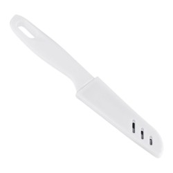 Cutit din inox si plastic cu protectie lama tip teaca, alb 2