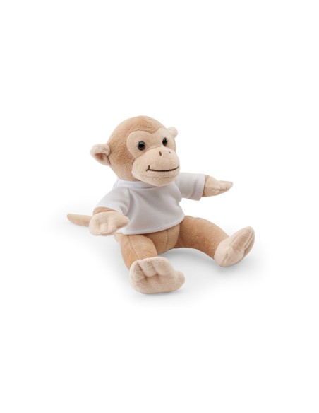 Jucarie de plus Maimuta cu Tricou, 15 cm, Plus Moale, pentru Copii