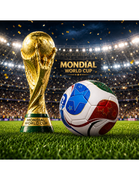 Minge Fotbal FIFA World Cup, Mărimea 5, Alb Multicolor