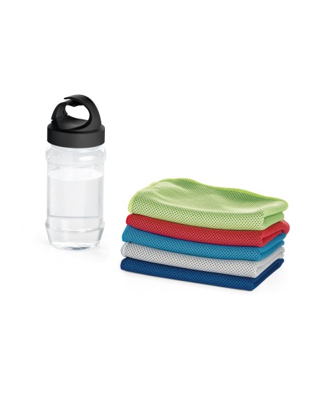 sticla cu maner, 440 ml si prosop sport 30 x 80 cm, verde