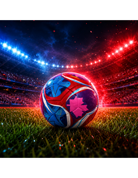 Minge de Fotbal Cupa Mondiala FIFA, Marimea 5, Rosu-Albastru, Pentru Antrenament si Joc Recreativ
