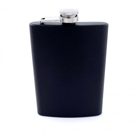 Rozsdamentes acél lapos flask 9 oz 270 ml finom italokhoz, fekete