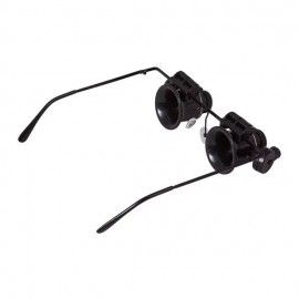 Ochelari cu lupa ceasornicar de precizie, iluminare LED, marire 20X