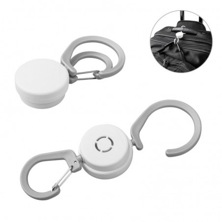 Carlig cu Breloc Prindere, Ideal pentru Agatarea Bagajelor de Mana pe Troler, 44 x 130 x 18 mm